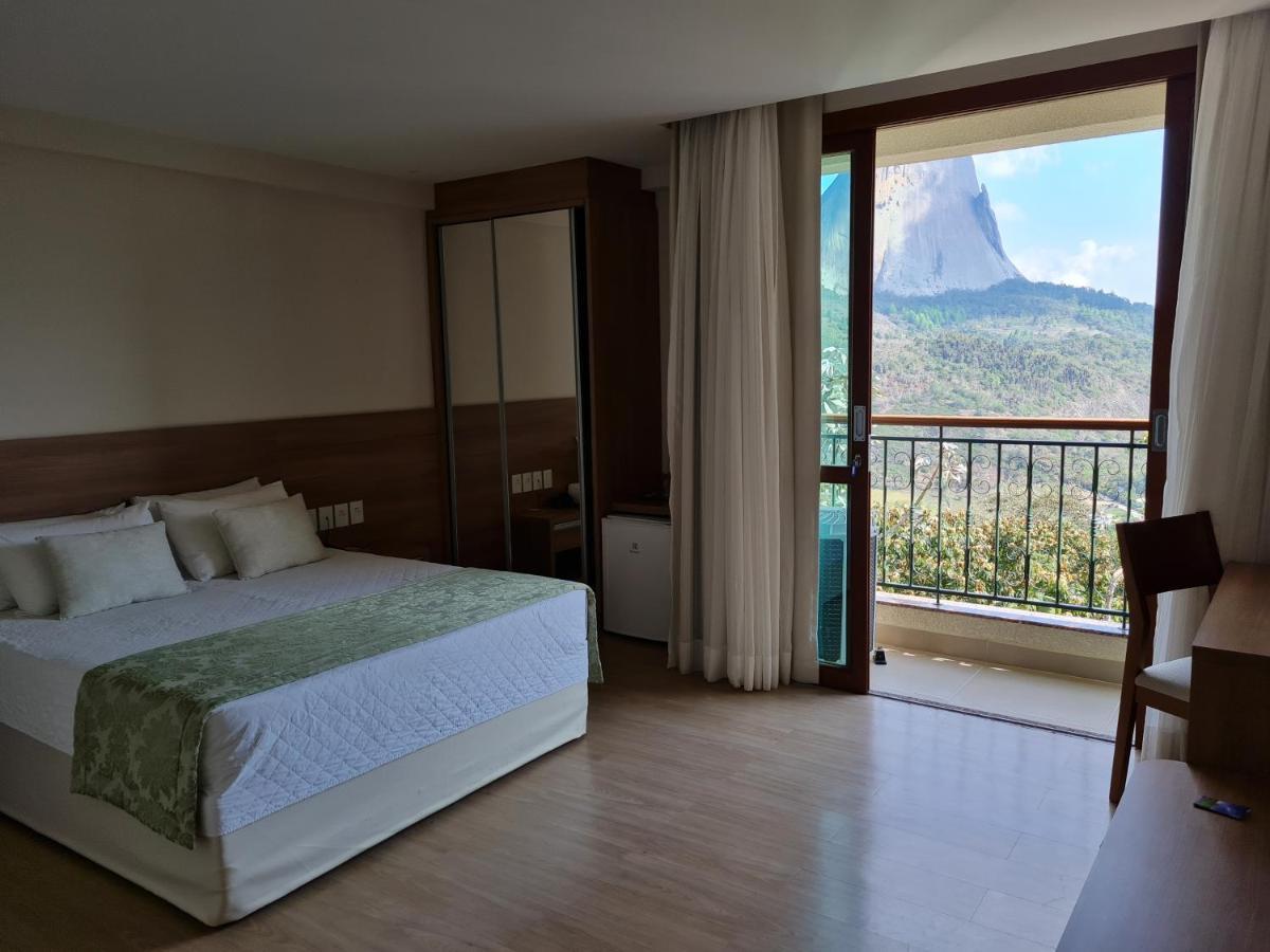 Quarto de flat com vista para Pedra Azul Exterior foto